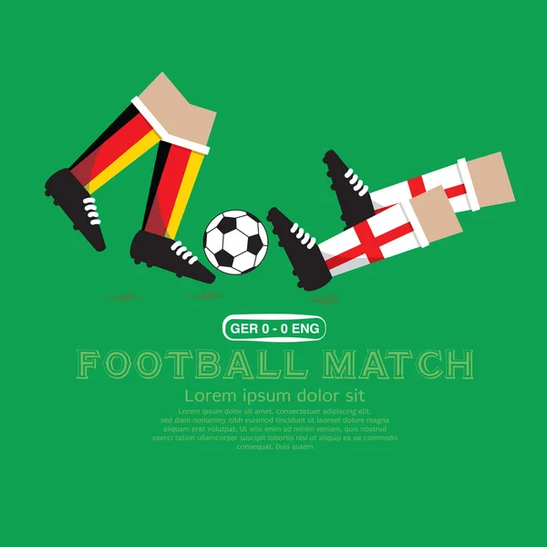 Partido de fútbol — Vector de stock