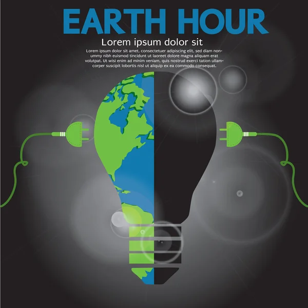 Hora de la Tierra — Archivo Imágenes Vectoriales