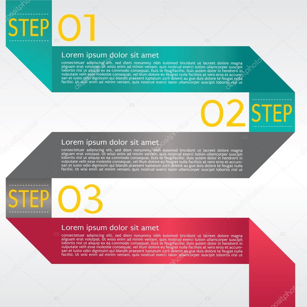 Abstract banner vector in three step.