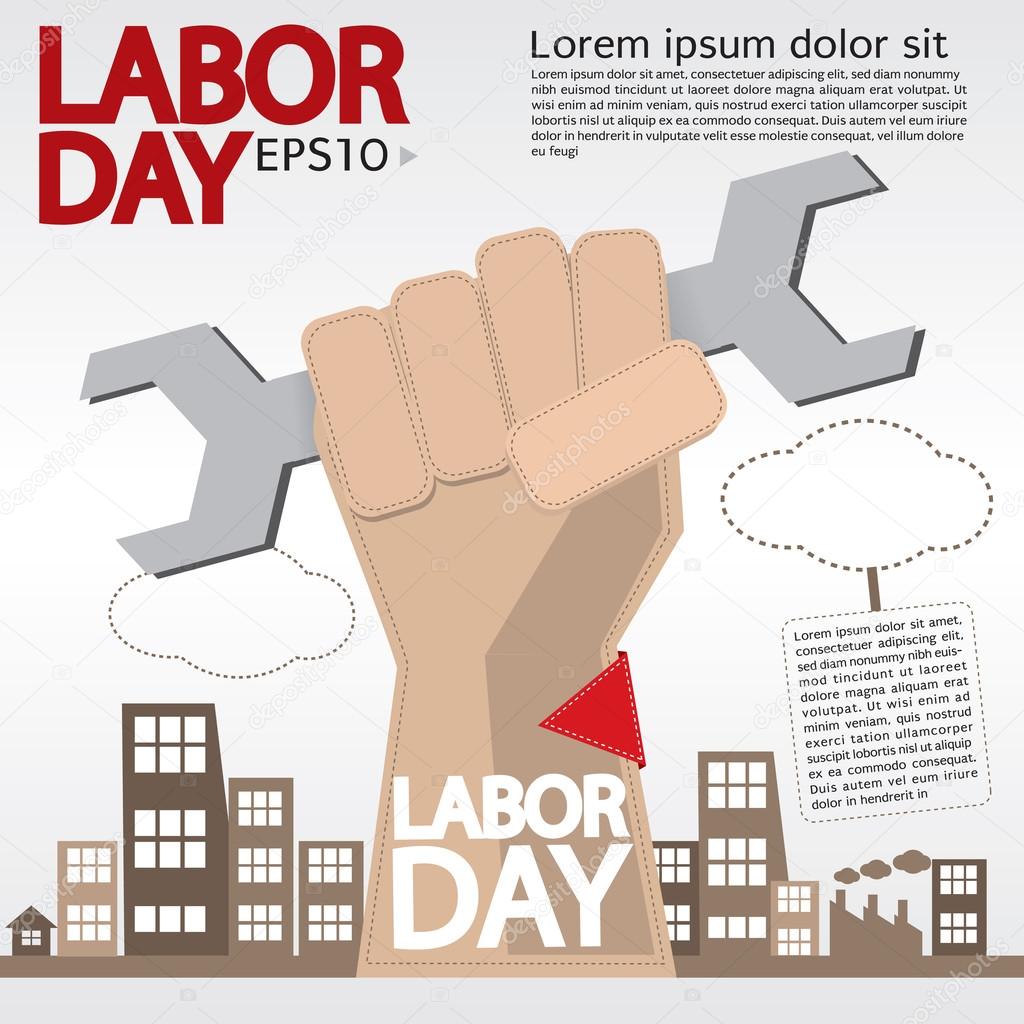 May 1st Labor day illustration conceptual.