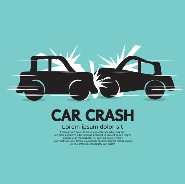 Carro Crash Vector Ilustração EPS10 — Vetor de Stock