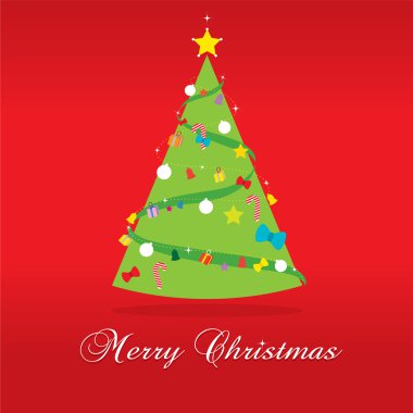 süslenmiş Noel ağacı vektör
