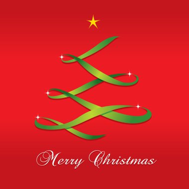 Noel ağacı şerit vektör