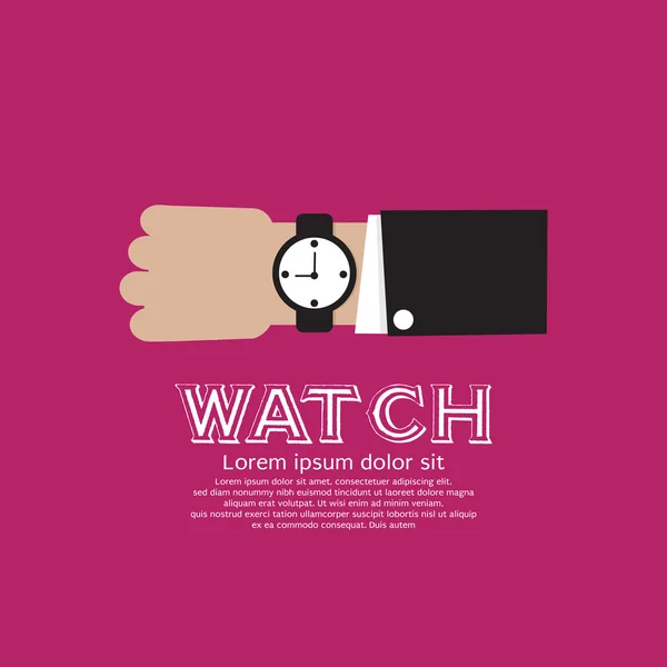 Reloj de pulsera Vector Ilustración EPS10 — Vector de stock