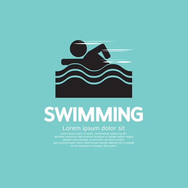 Illustrazione vettoriale di nuoto EPS10 — Vettoriale Stock