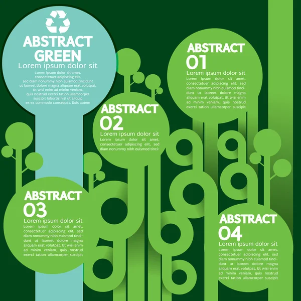 Zelený koncept infographic. — Stockový vektor