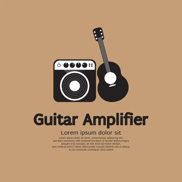 Guitarra y amplificador Vector Ilustración — Vector de stock