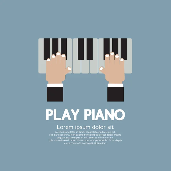 Ruka hrát na klavír. — Stockový vektor