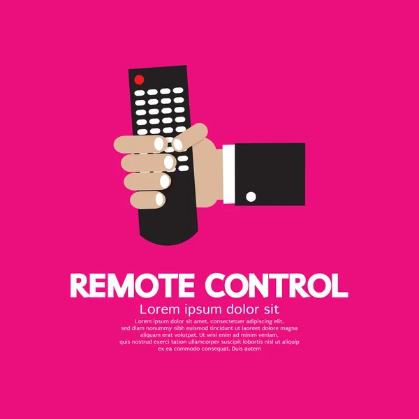 Hand Holding A Remote Control — Stock Vector