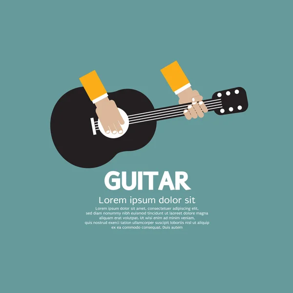 Guitarra tocando ilustração vetorial — Vetor de Stock