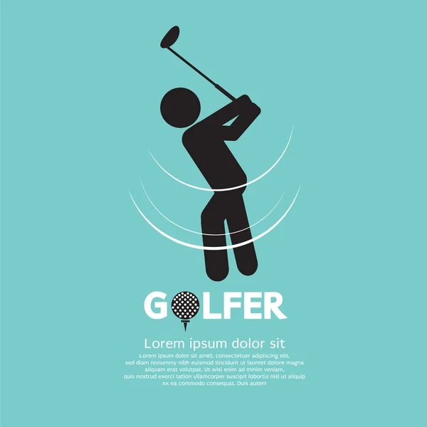 Golfer vectorillustratie — Stockvector