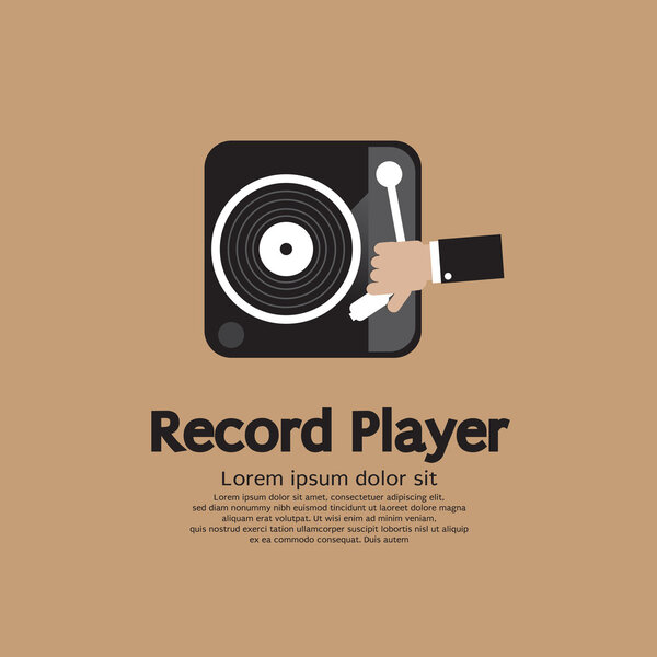 Record Player Vector Illustration