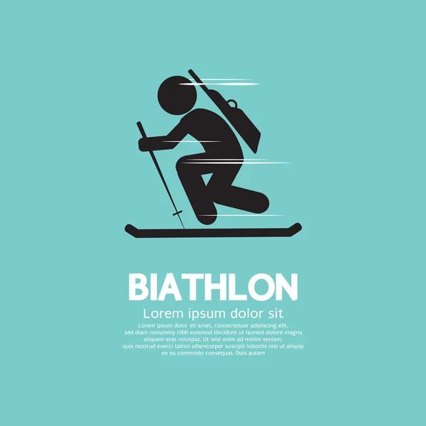 Illustrazione vettoriale del biathlon — Vettoriale Stock