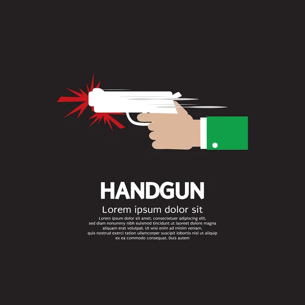 Hand Holding A Gun — Stock Vector