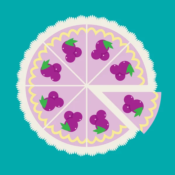 Uvas Pastel Vector Ilustración — Archivo Imágenes Vectoriales