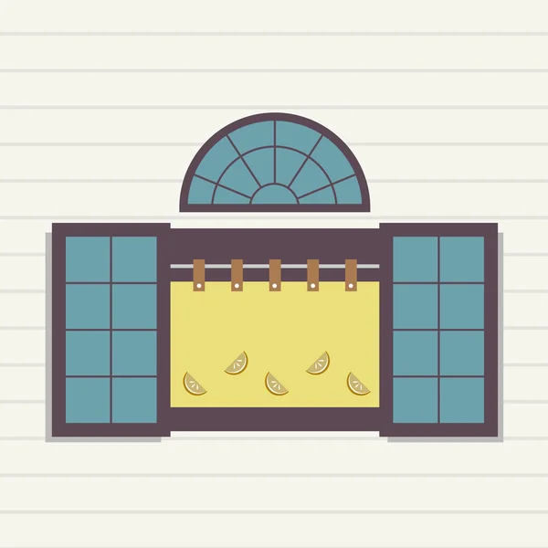 Ventana de diseño plano Vector Ilustración — Vector de stock