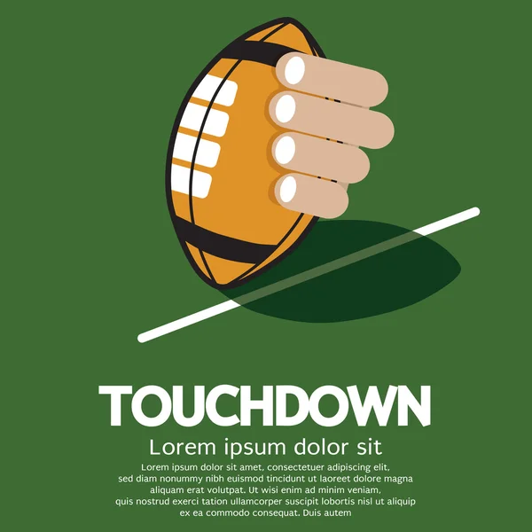 Touch Down American Football Vector Ilustración — Archivo Imágenes Vectoriales