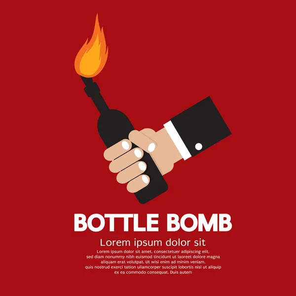 Flaska bomb vektor illustration — Stock vektor