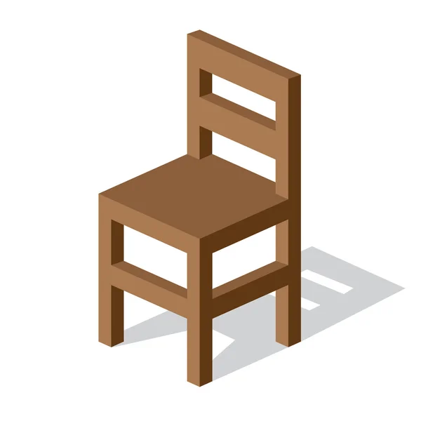 Lege houten stoel vectorillustratie — Stockvector