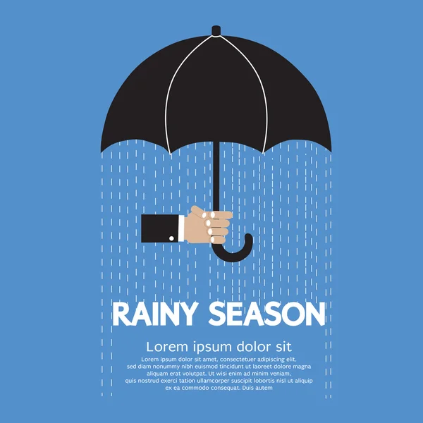 Temporada de lluvias Vector Ilustración — Vector de stock