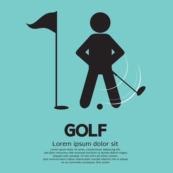 Golf speler vector illustratie — Stockvector
