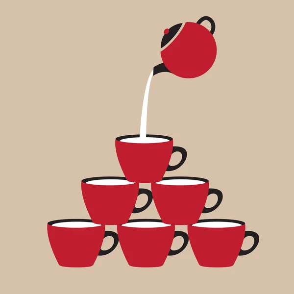 Taza de café vector ilustración — Vector de stock