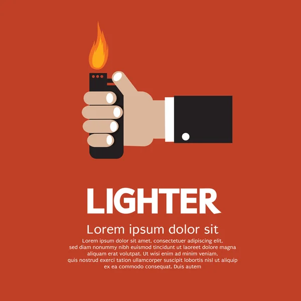 Hand Holding A Lighter — Stock Vector