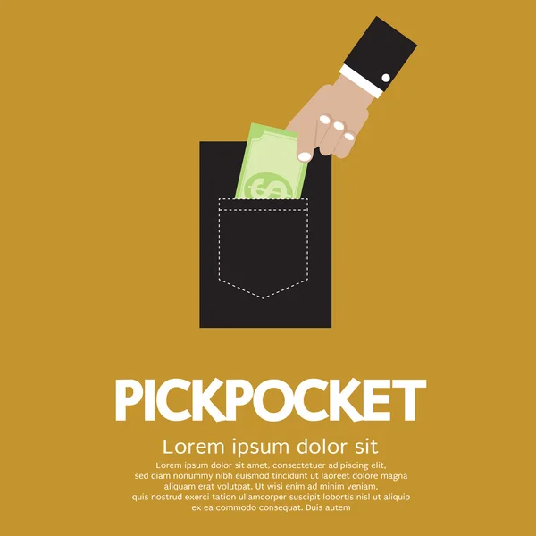 Pickpocket Vector Illustration — Stock Vector
