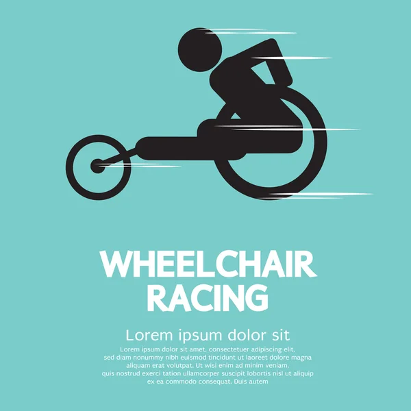 Illustration vectorielle de course en fauteuil roulant — Image vectorielle