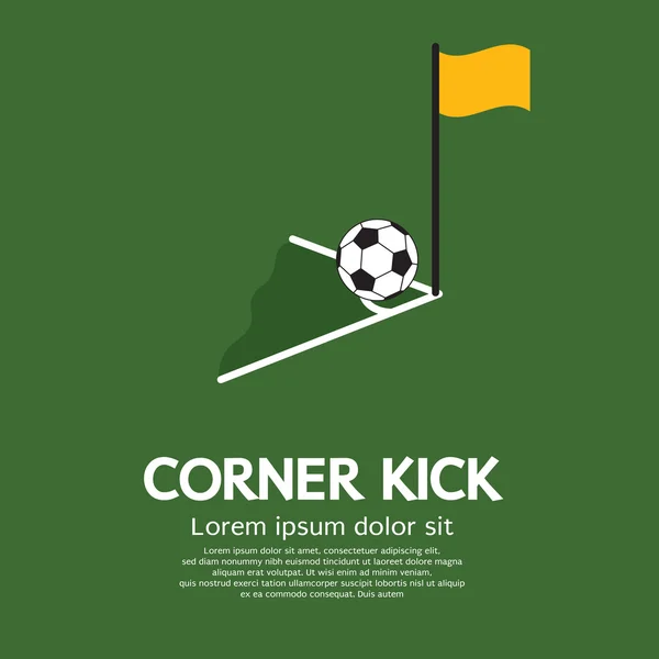 Corner Kick Vector Ilustração — Vetor de Stock