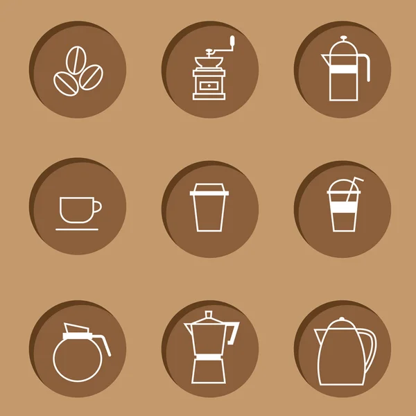 Set icono de café — Vector de stock