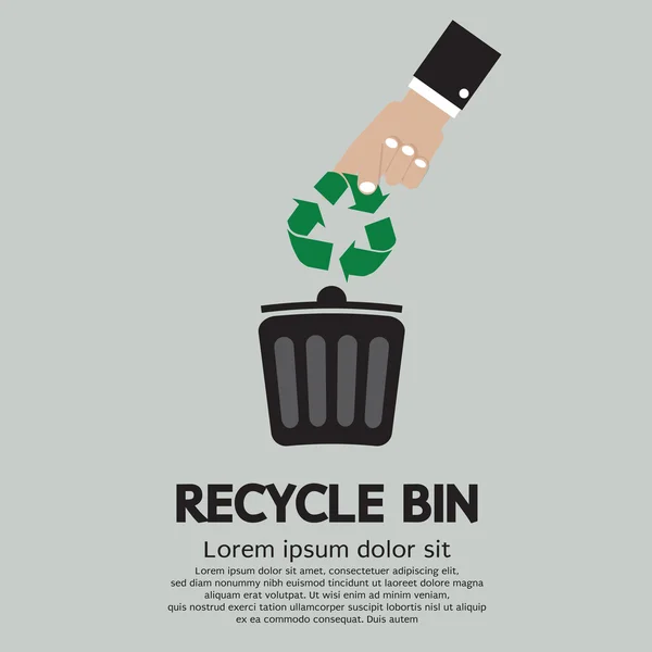 Recycle bin vektor illustration — Stock vektor