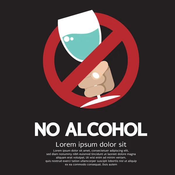 No hay ilustración de vectores de alcohol — Vector de stock