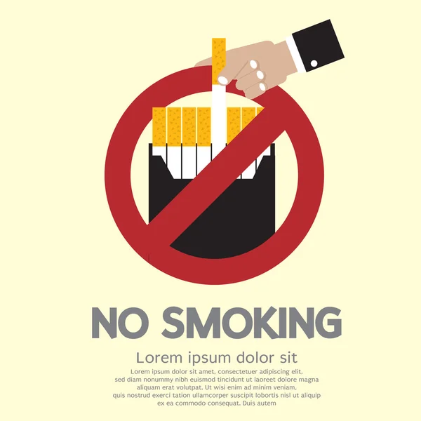 No Smoking Vector Illustration — Stock Vector