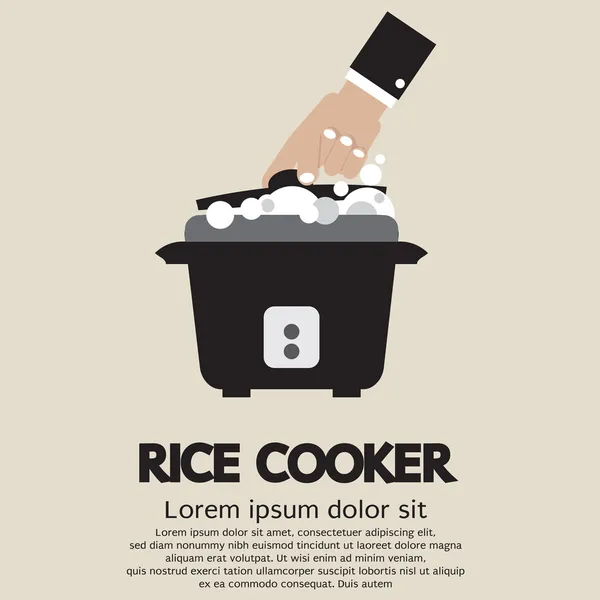 米炊飯器ベクトル イラスト — ストックベクタ