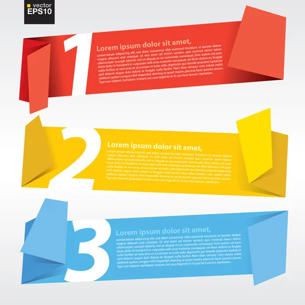 origami kağıt afiş kümesi vektör