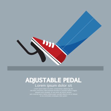 Adjustable Pedal Vector Illustration clipart