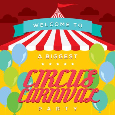 sirk carnival poster şablonu