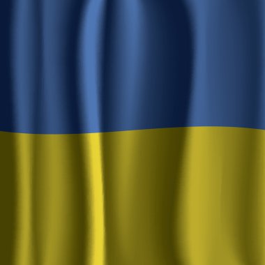 Ukrayna bayrağı perde vektör çizim