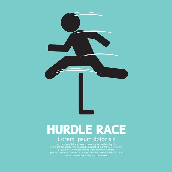 Hurdle Race Vector Illustration — Stock Vector