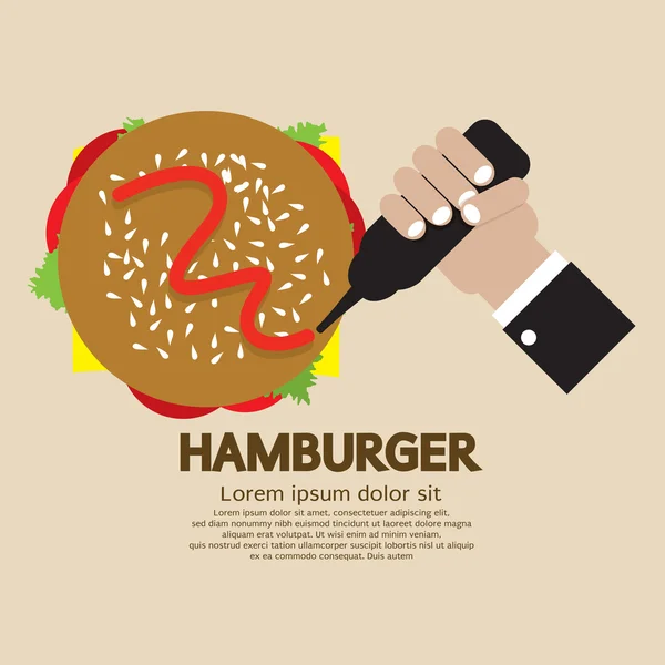 Hamburguesa Vector Ilustración — Vector de stock
