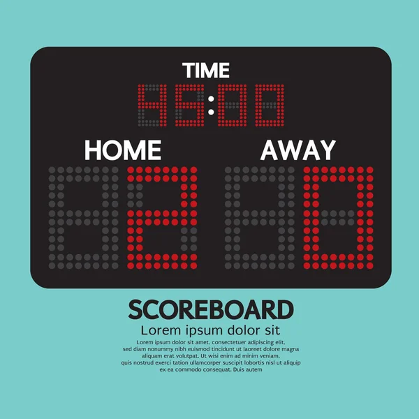 Scoreboard sportovní vektorové ilustrace — Stockový vektor