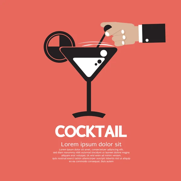 Cocktail Vector Ilustração — Vetor de Stock