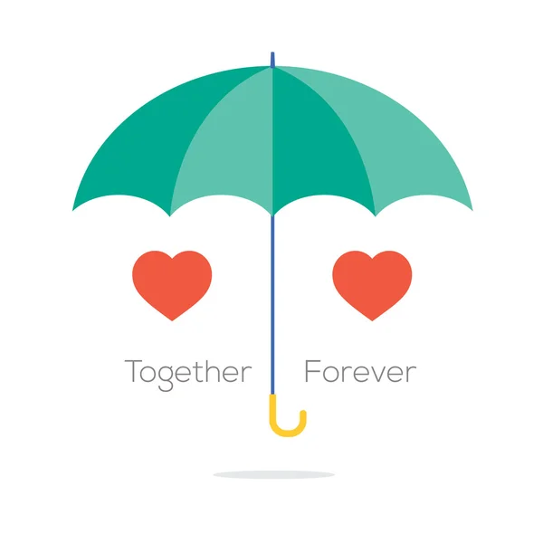 Juntos para sempre conceito de amor ilustração vetorial —  Vetores de Stock