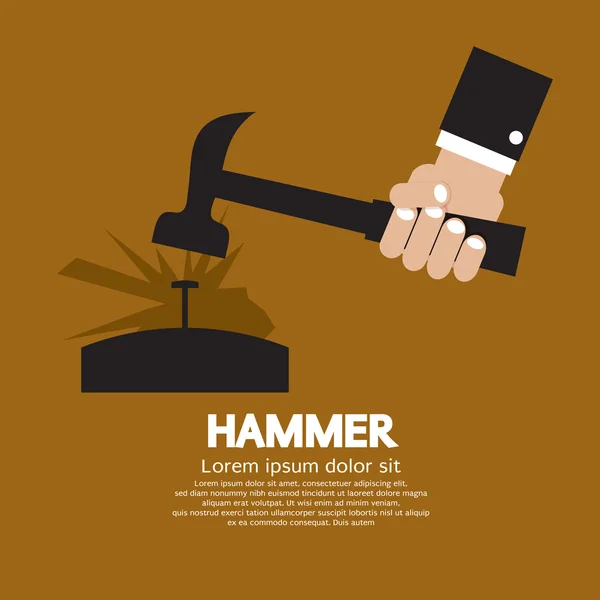 Hammer-Vektorillustration — Stockvektor