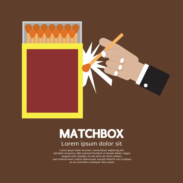 Matchbox Container Vector Illustration — Stock Vector