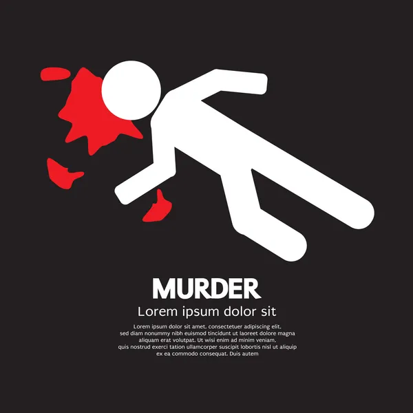 Murder Vector Ilustração — Vetor de Stock