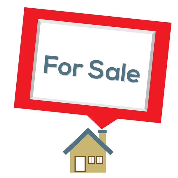 Home For Sale Vector Illustration — Stock Vector