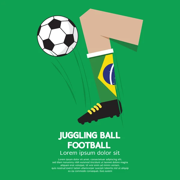 Ballon de jonglerie Football ou soccer — Image vectorielle