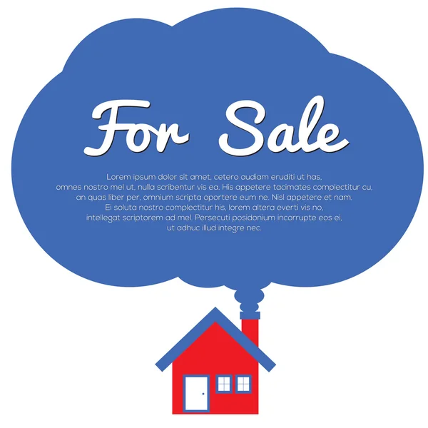 Home For Sale Vector Illustration — Stock Vector